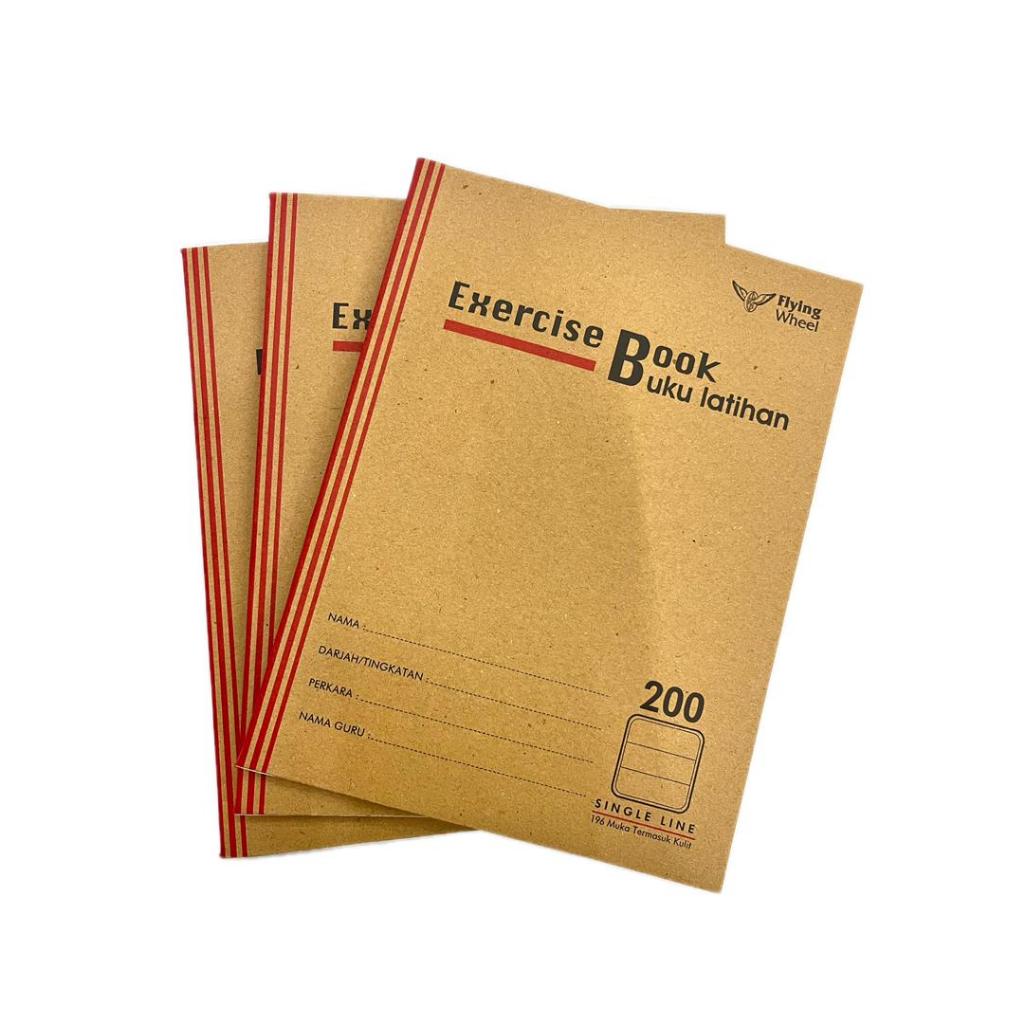 Exercise Book / Single Line 200pgs / Single Line / Buku Latihan / Buku ...