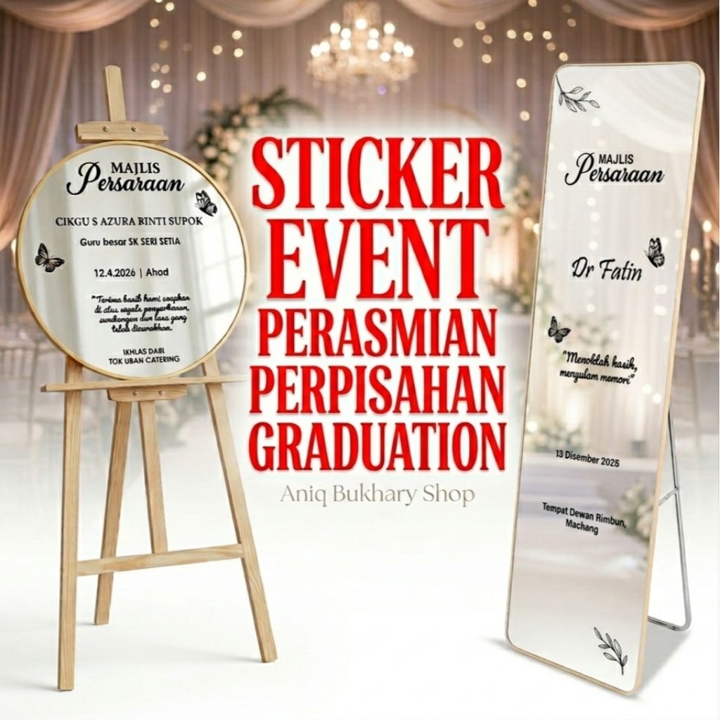 STICKER WELCOME BOARD MAJLIS PERASMIAN / PERPISAHAN / PERSARAAN ...