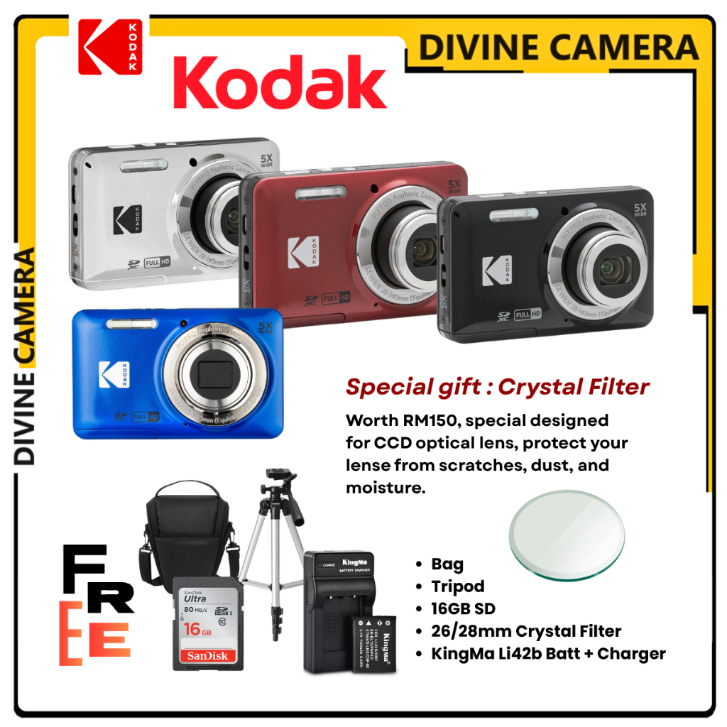KODAK PIXPRO FZ55 ( READ CHAT BOX BEFORE PACK ) Digital Camera 16MP 5x ...