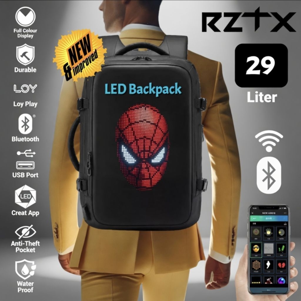 New LED HD screen 1175 backpack electronic luminescent driving and ...
