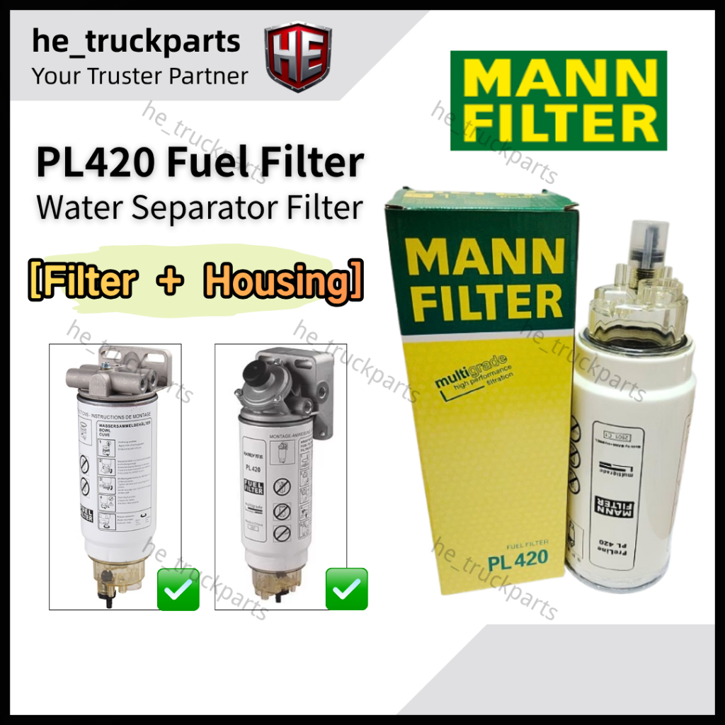 MANN PL420 Volvo Howo Preline Water Separator Fuel Filter Combo Lorry ...