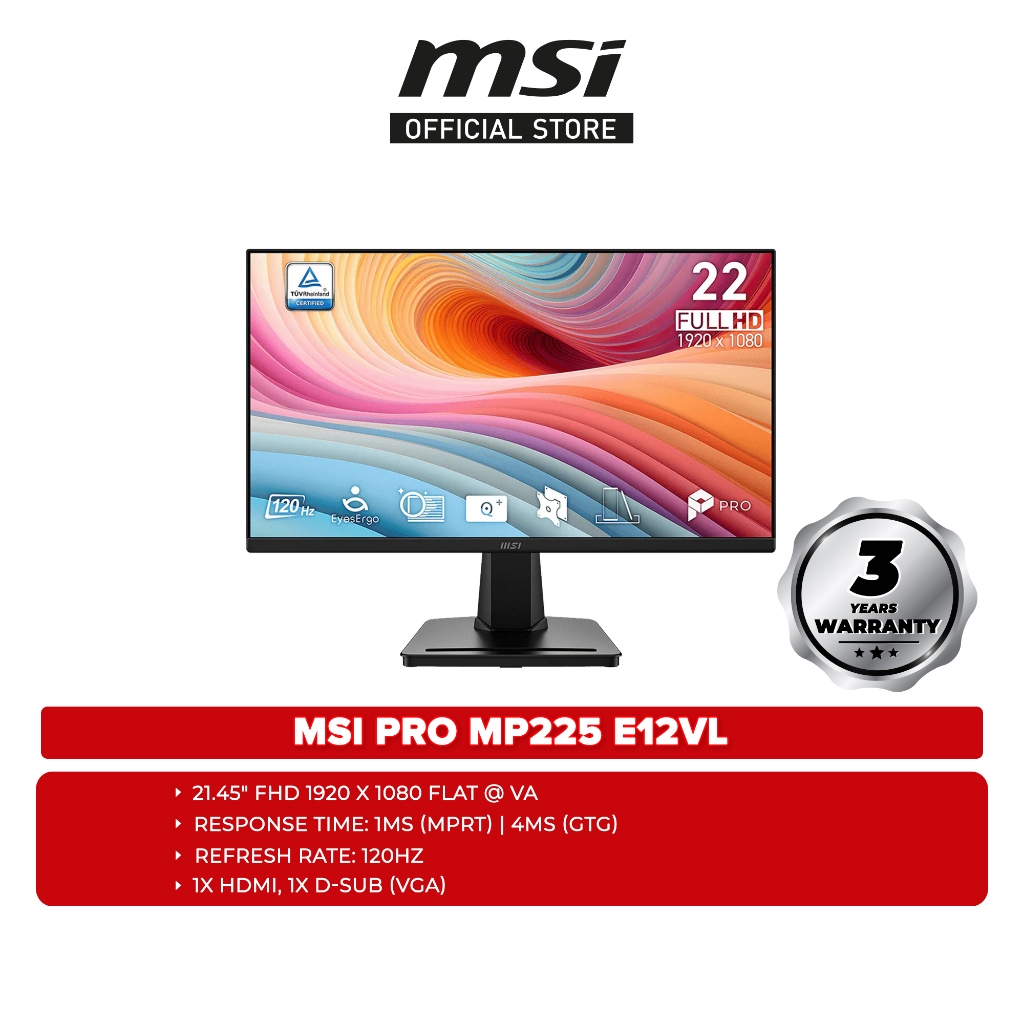 MSI PRO MP225 E12VL 21.45