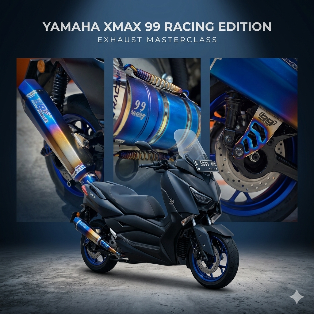 Yamaha Xmax exhaust type RS-2 Titanium series full system 99 Racing ...