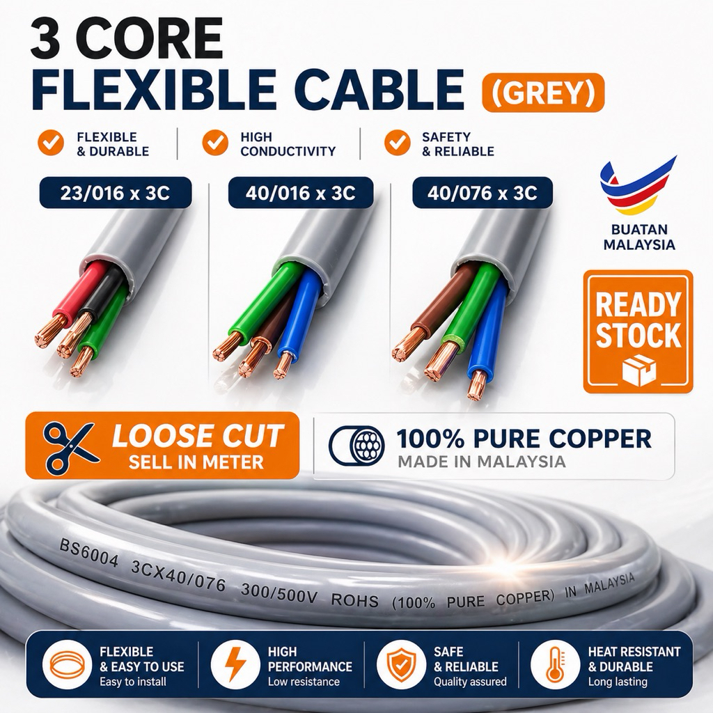 Buy cable 3 core Online With Best Price, Aug 2026 | Shopee Malaysia
