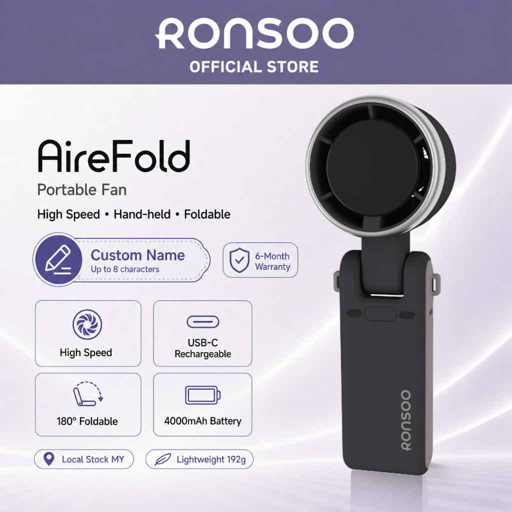 Portable Fan | High Speed | Hand-held | Name Customisation | Foldable ...