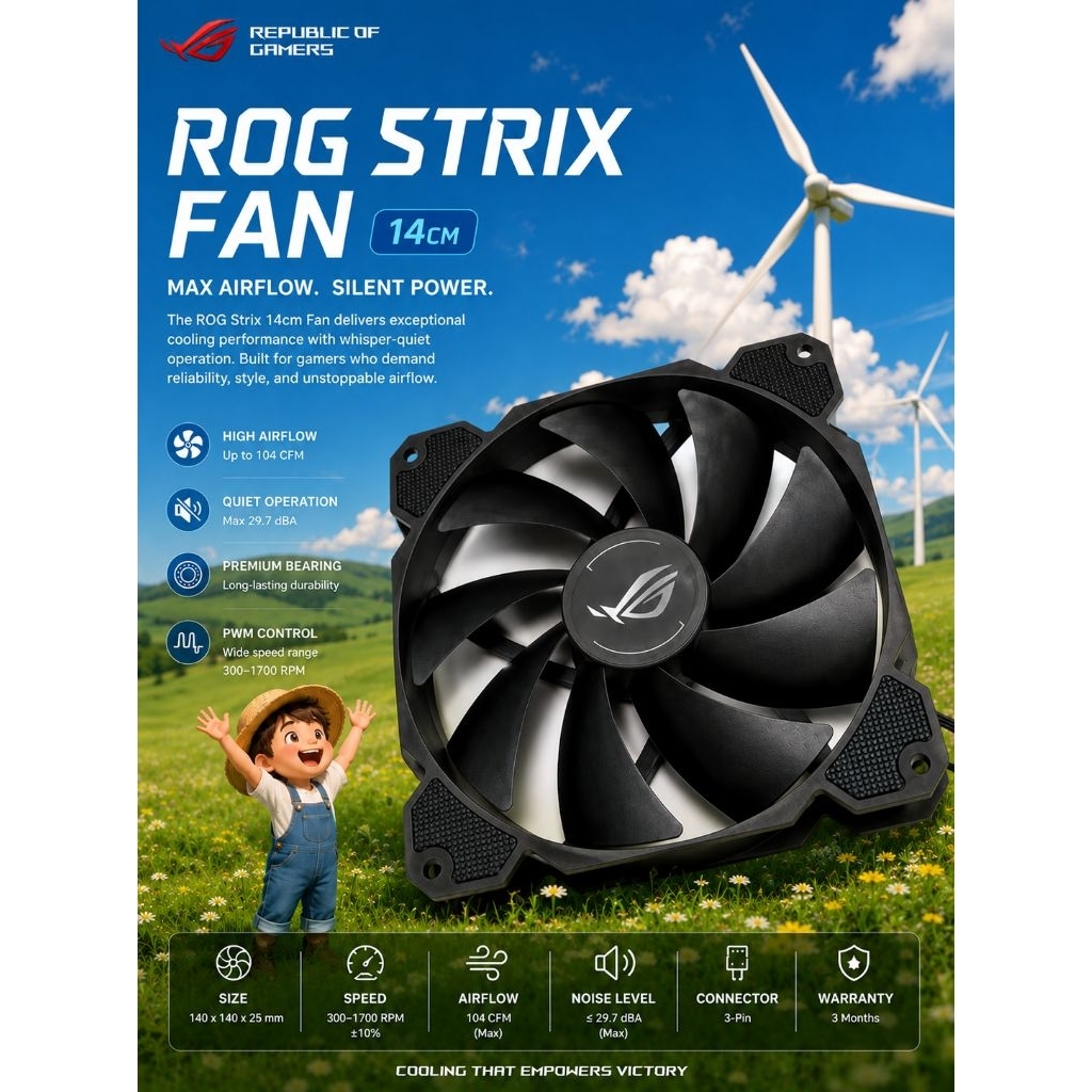 Asus ROG PC Case Cooling Fan Router 12cm/14cm 3pin 4pin | Shopee Malaysia