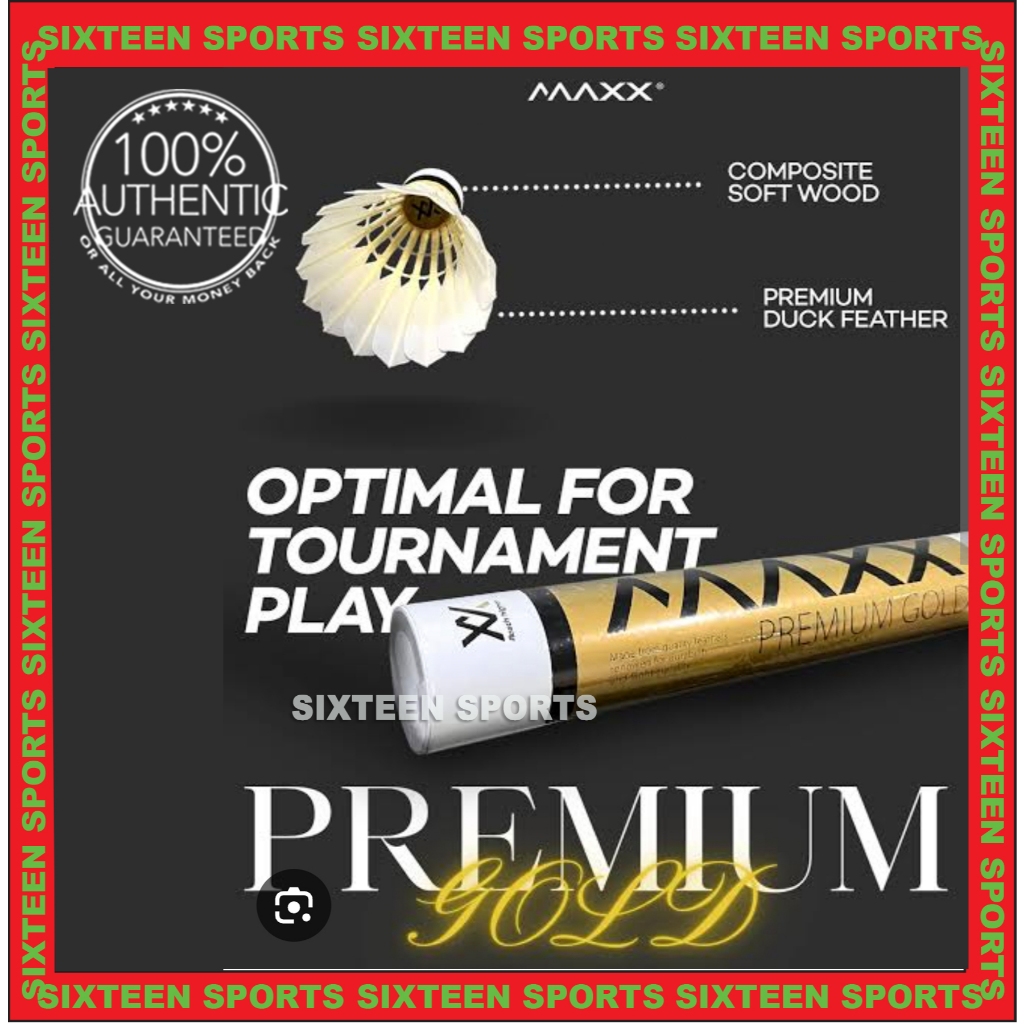 Maxx Premium Gold Shuttlecocks (100% ORIGINAL) (Per Tube) | Shopee Malaysia