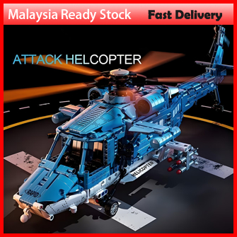 1711pcs 1:35 Special Rotorcraft Helicopter Building Blocks with Five-Blade Anti-Disturbance Rotors + Quick-Release Tacti