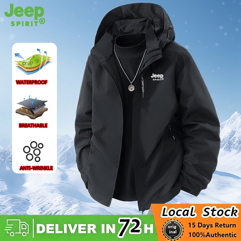 【1-3 days arrive!!!】Jeep Spirit（吉普）Outdoor Waterproof Jacket For Men ...