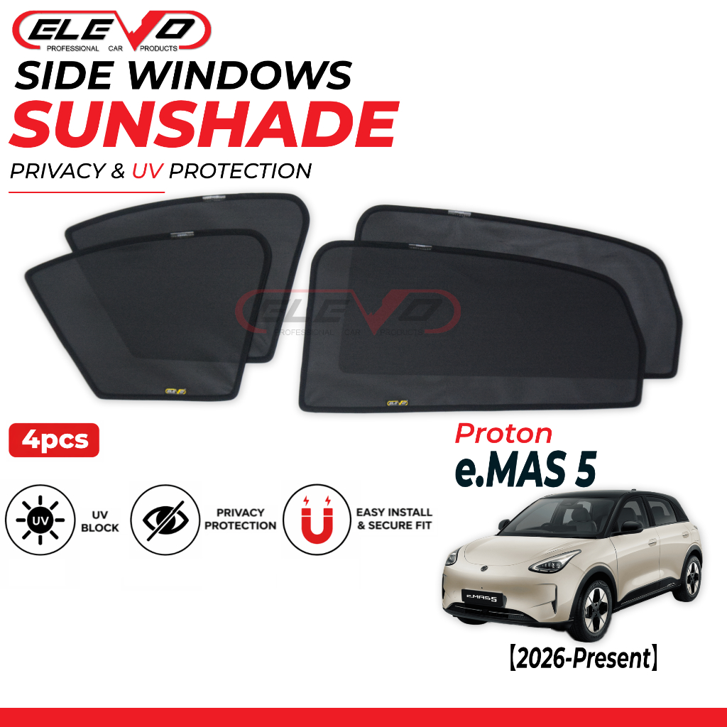 ELEVO Proton Emas5 Emas 5 Magnetic Sunshade Car Windows Sun Shades 4pcs ...