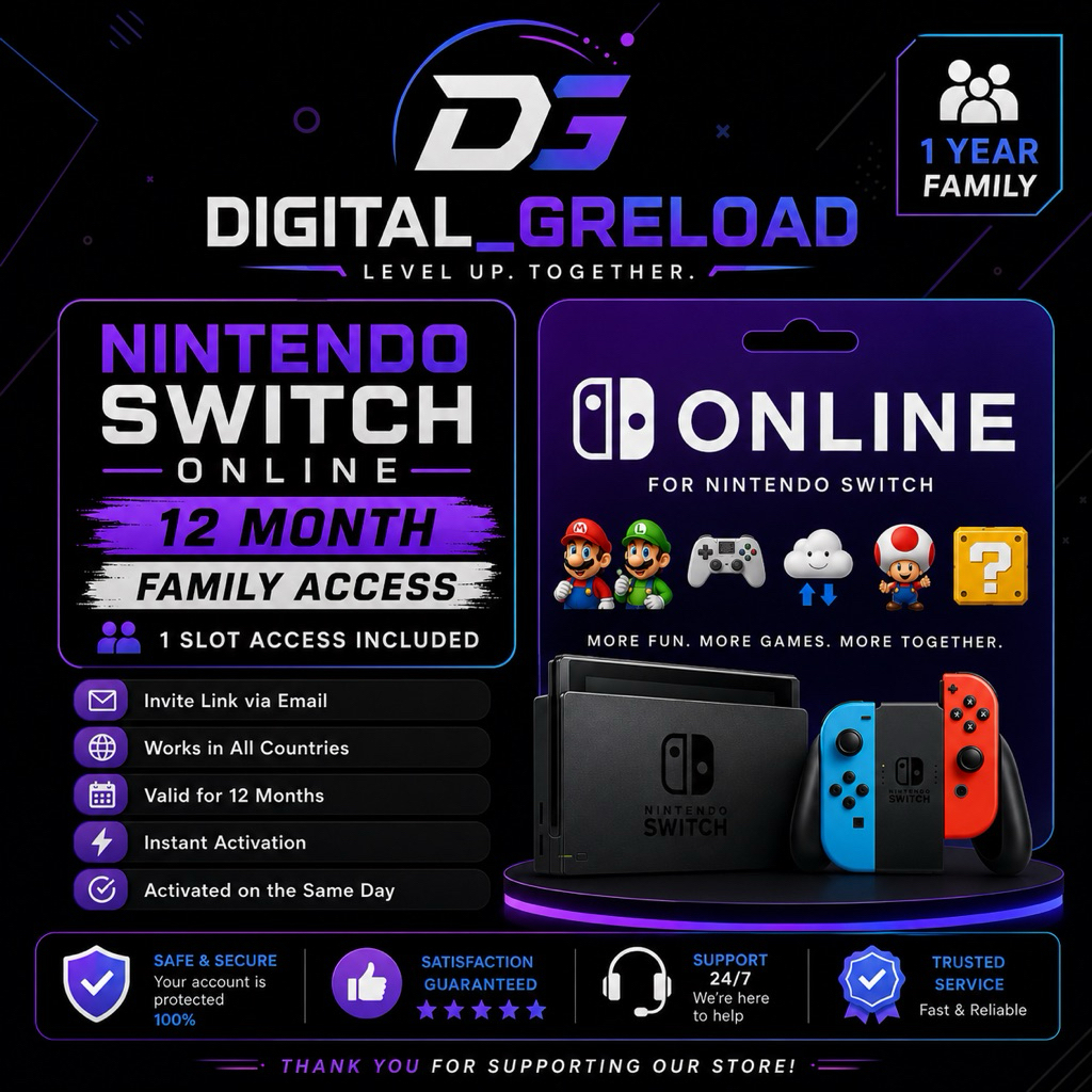 Nintendo Switch Online Family Plan + Expansion Pass | 12-Month | Fast ...