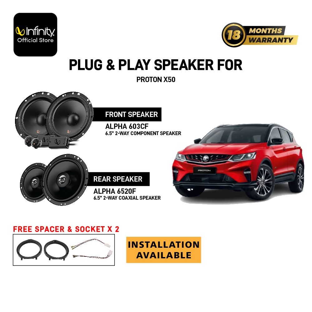 [Installation AvailabIe] Infinity Plug & Play Speaker For Proton X50 ...