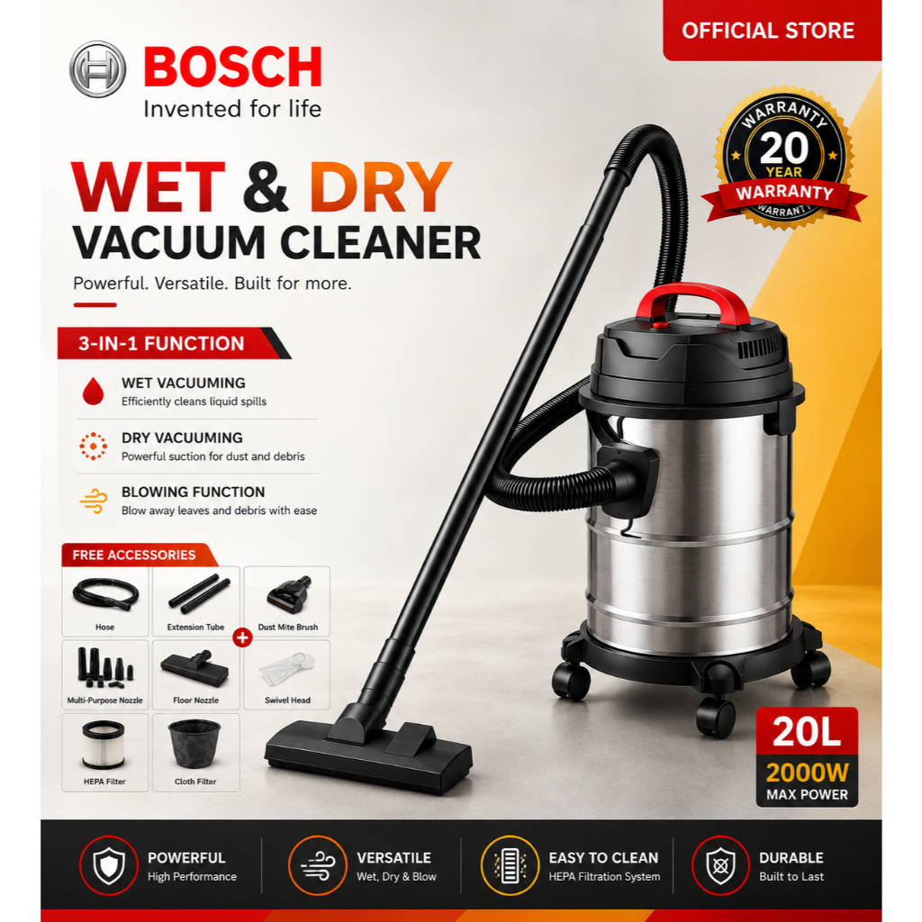 BOSCH Vacuum Cleaner Wet And Dry Vacuum Heavy Duty Wet And Dry Vacuum ...