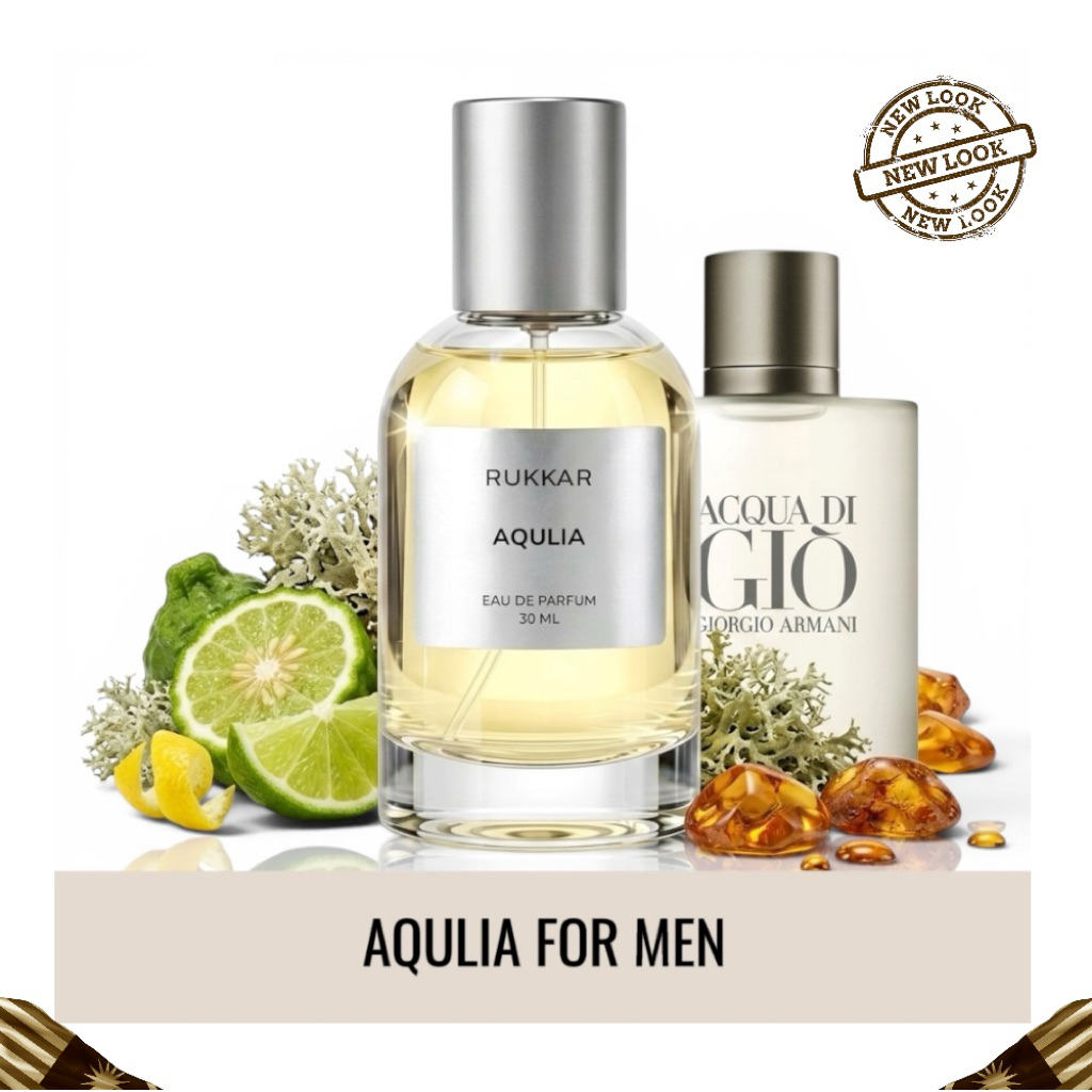 Rukkar Perfume AQULIA - Perfume Lelaki, Aroma Citrus, Kesegaran Laut ...