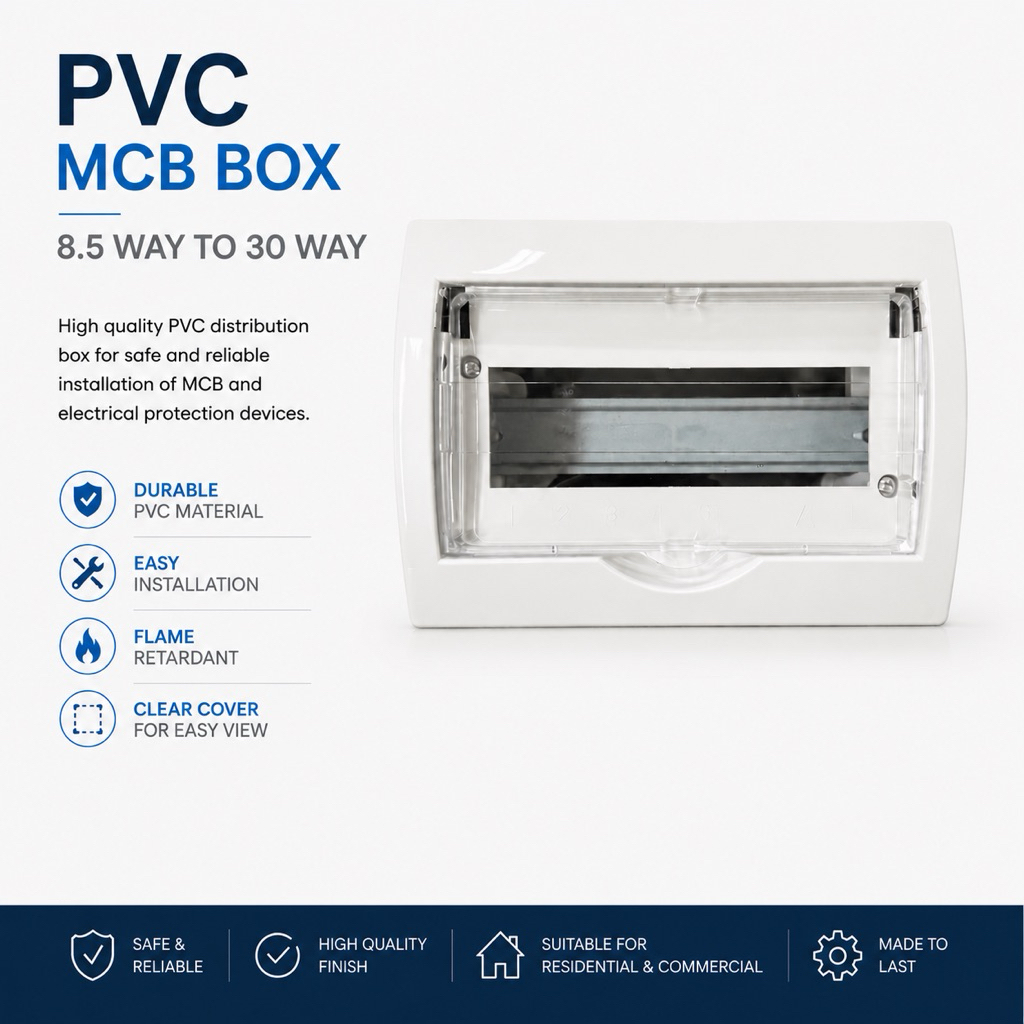 PVC MCB BOX 8.5 WAY TO 30 WAY / COMSUMER PVC BOX DB BOX ELECB POWER ...