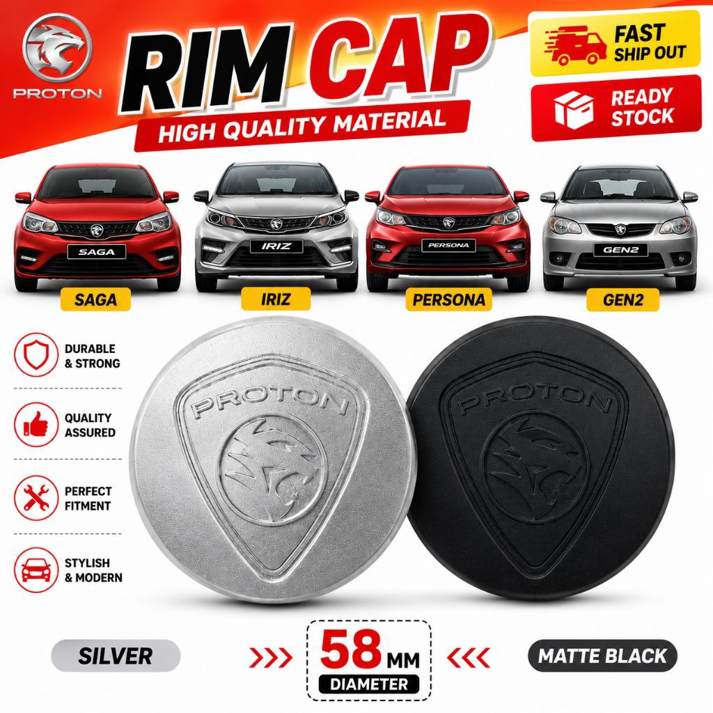 Original Proton Rim Cap Wheel Cap Cover Saga Gen2 Persona Iriz Preve ...