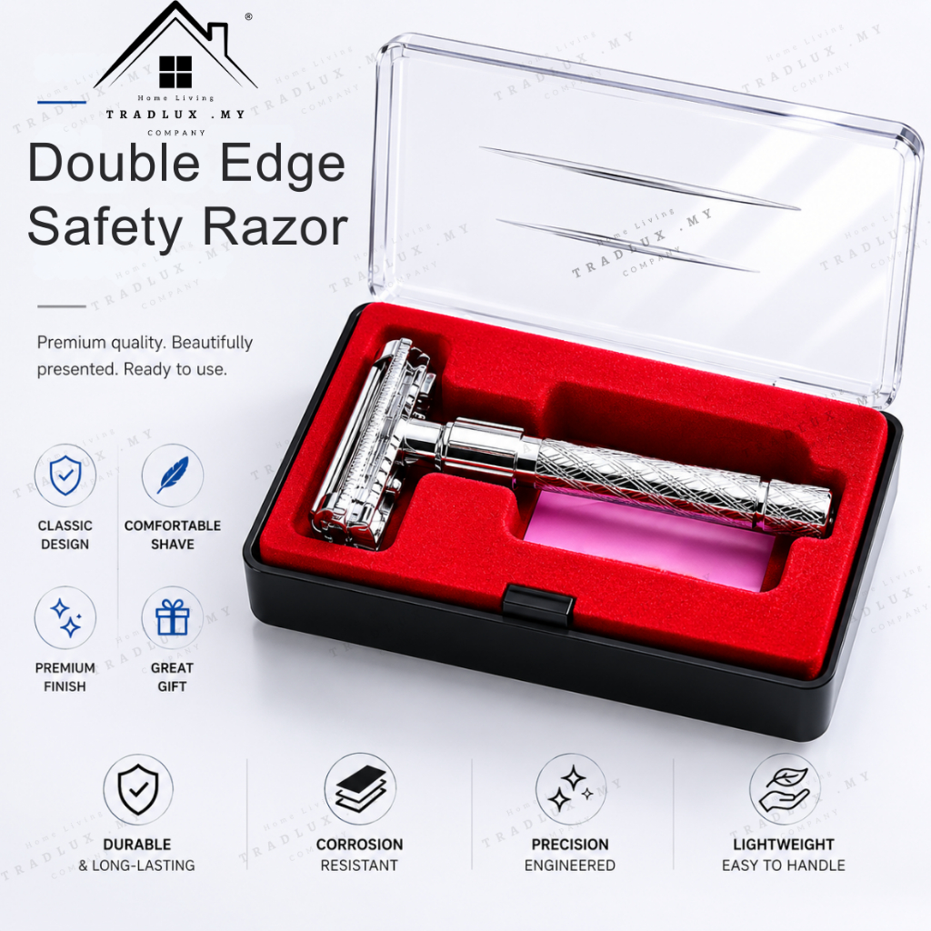 Tradlux Double Edge Safety Razor SL-877 Reusable Manual Shaving Razor ...