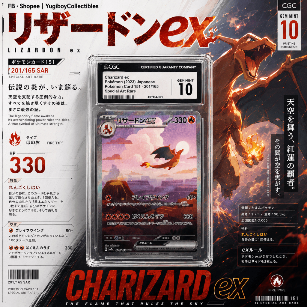 CGC 10 Charizard ex SAR 201/165 [SV2a] Pokémon Card 151