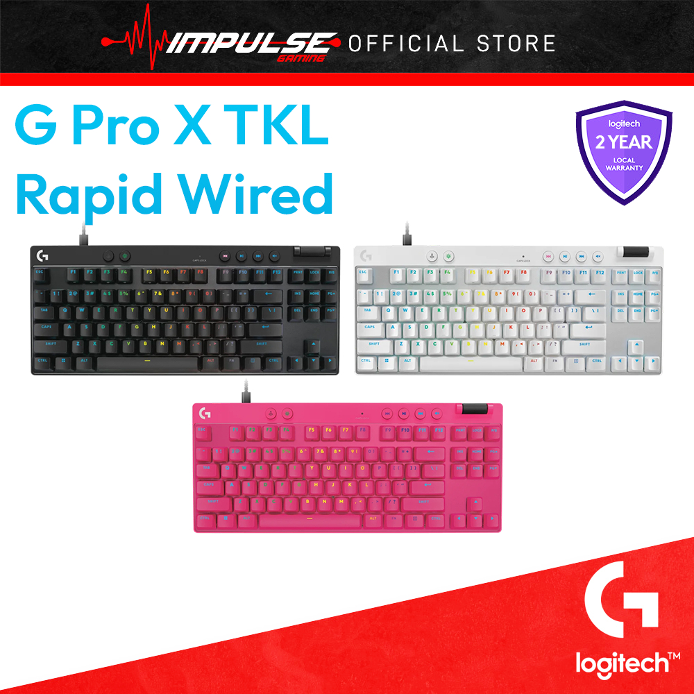 Logitech G Pro X TKL Rapid Wired Gaming Keyboard - Tenkeyless ...