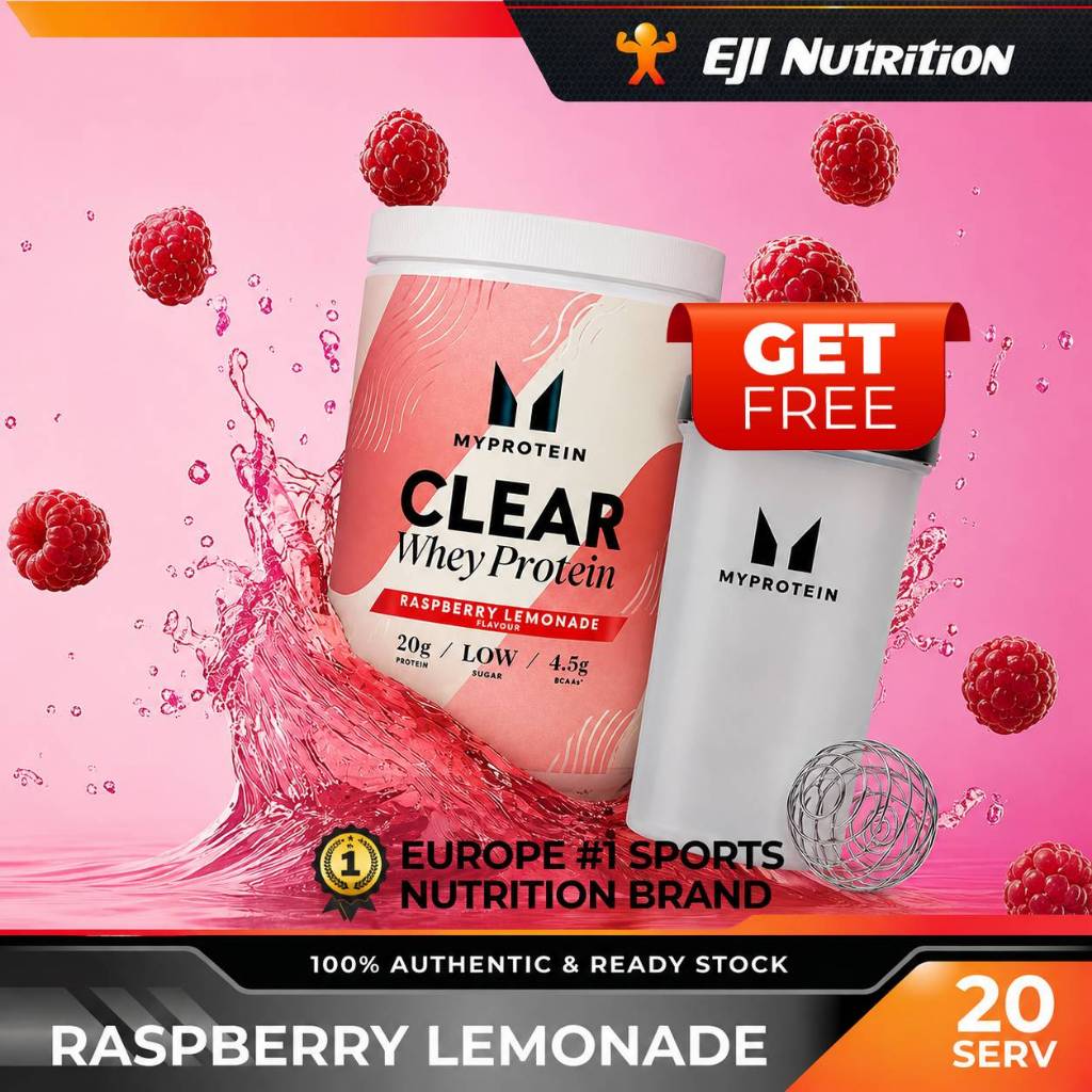 [FREE SHAKER] MYPROTEIN Raspberry Lemonade Clear Whey Protein Powder 20 ...