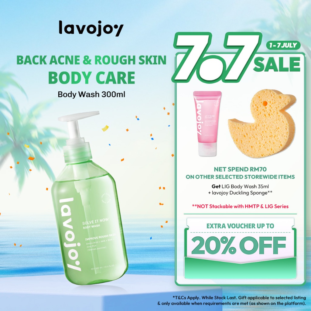[NEW] lavojoy Anti Back Acne Solve It Now Body Wash 300ml Smoothen Skin ...