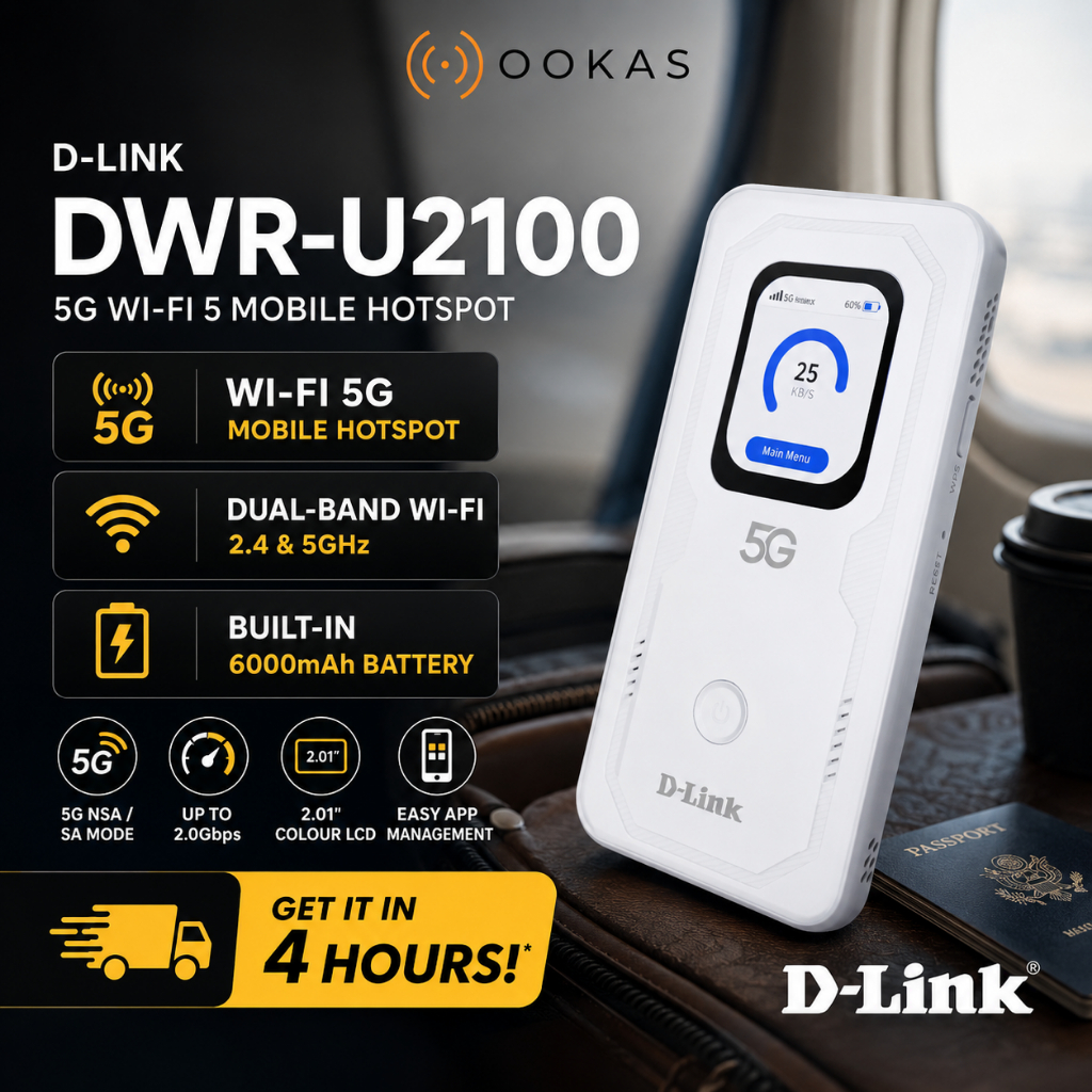 D-Link DWR-U2100 / U2000 5G WiFi Hotspot Mobile Router | WiFi6/5