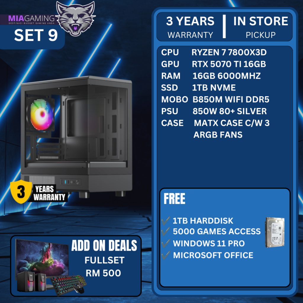 (Ready Stock) FREE 5000 GAMES Budget PC Latest Gaming PC Desktop 2026 3 ...