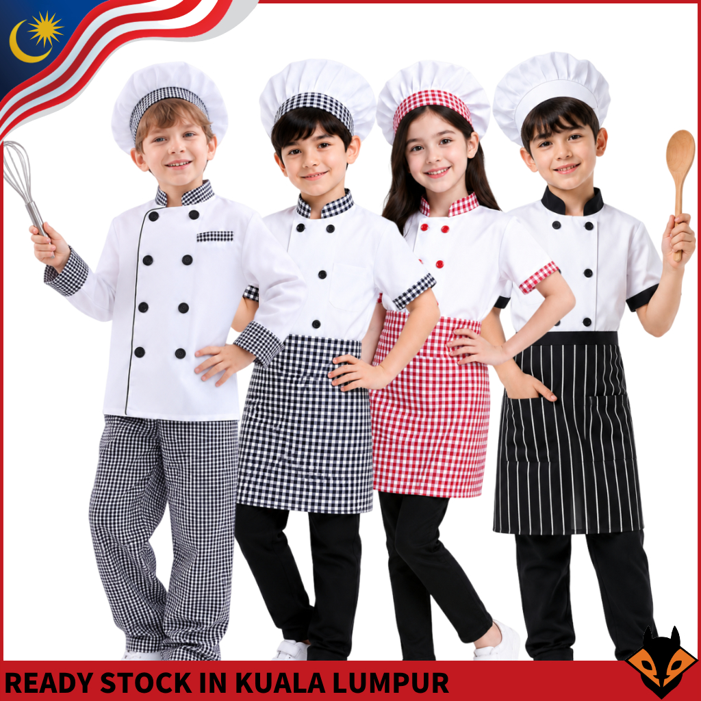 Kids' Chef & Baker Costume Set | Little Cook Uniform & Roleplay Outfit ...