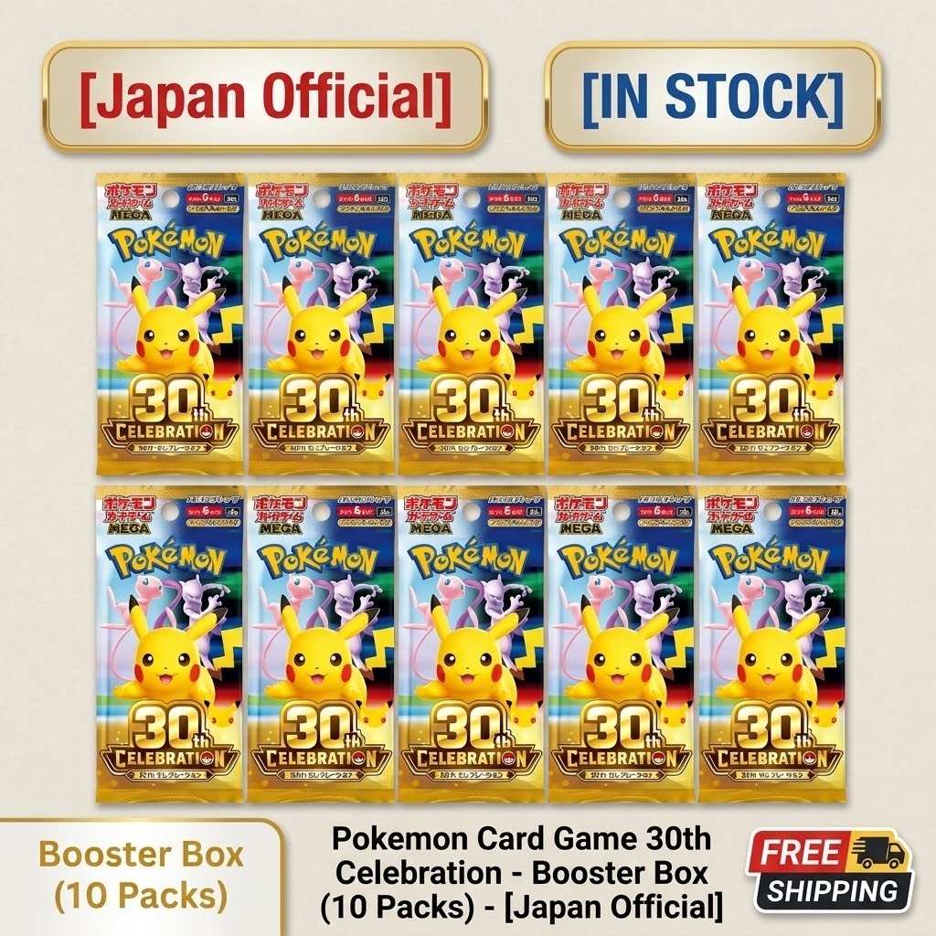 Pokemon Card Game 30th Celebration Booster Packs 10 Packs Set Japanese ...