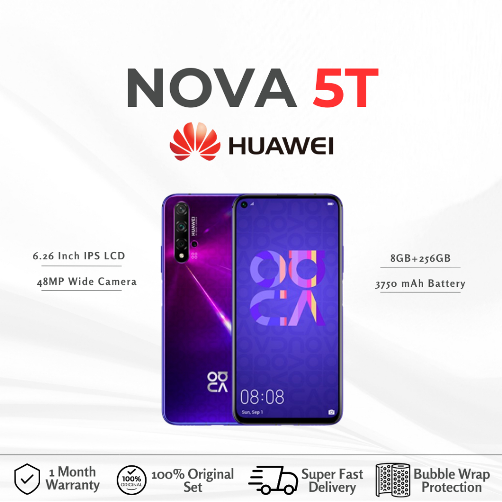 HUAWEI NOVA 5T (8+256GB) | USED LIKE NEW | CONDITION GRADE A+ | 100% ...
