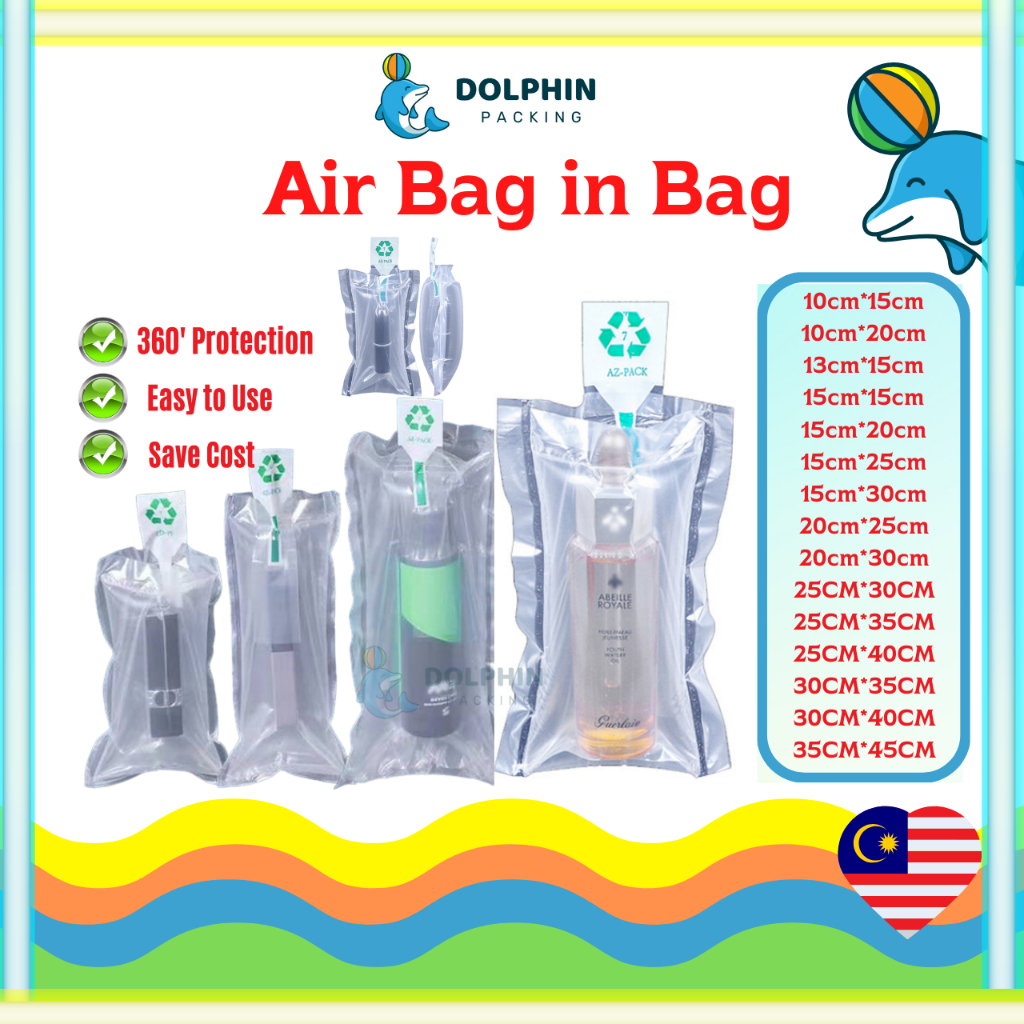 Bag in Bag 10pcs Air Bubble Pillow Inflatable Bag Air Packaging Bag ...
