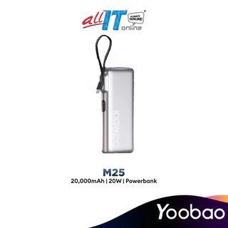 YooBao M25 20000mAh Quick Charge 100W Power Bank Mobile Phone Charger with Digital Display