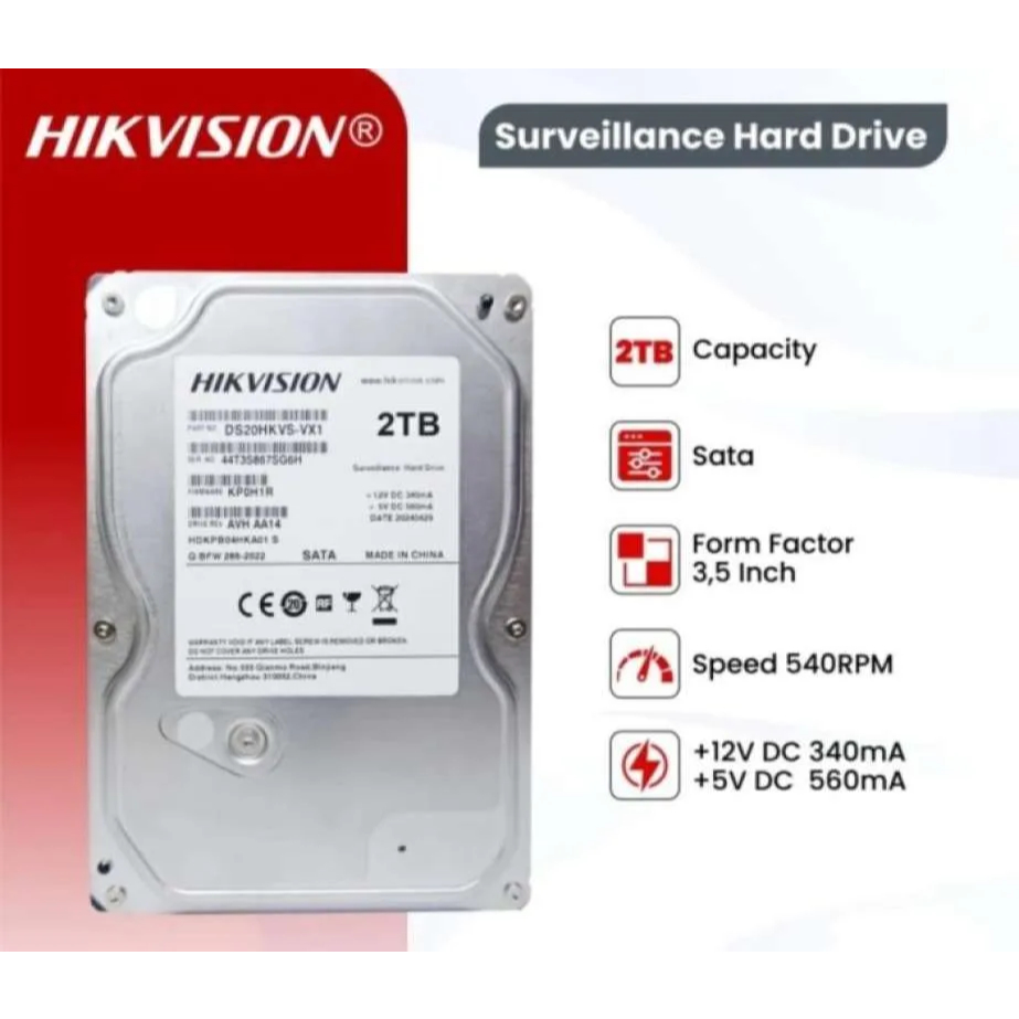 ( Hot-deal ) Hikvision 2TB Surveillance CCTV Hard Disk - CCTV HDD For ...