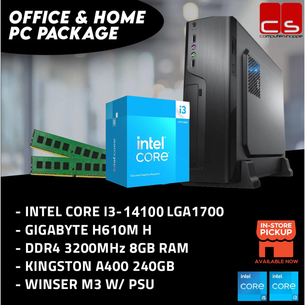 Office & Home Intel 14th Gen PC Package with Slim Casing (Intel i3 ...