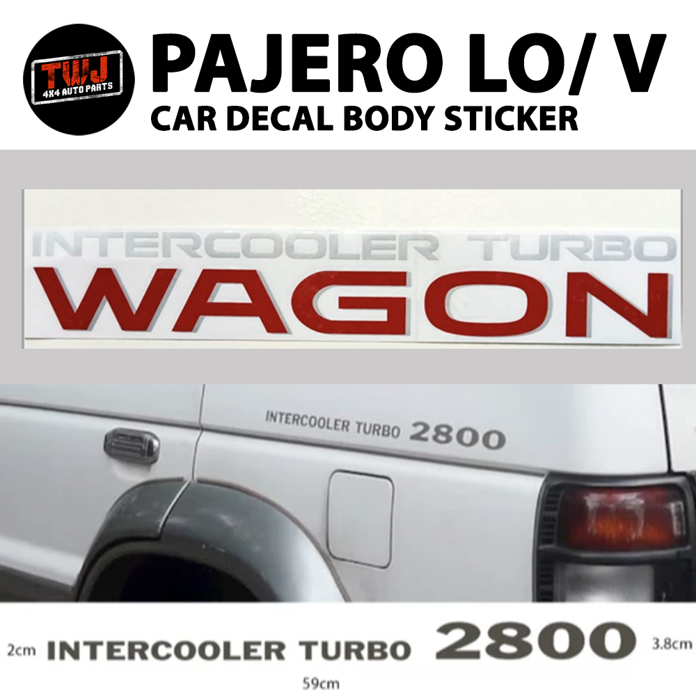 Mitsubishi Pajero car sticker kereta decal Japan Intercooler Turbo ...