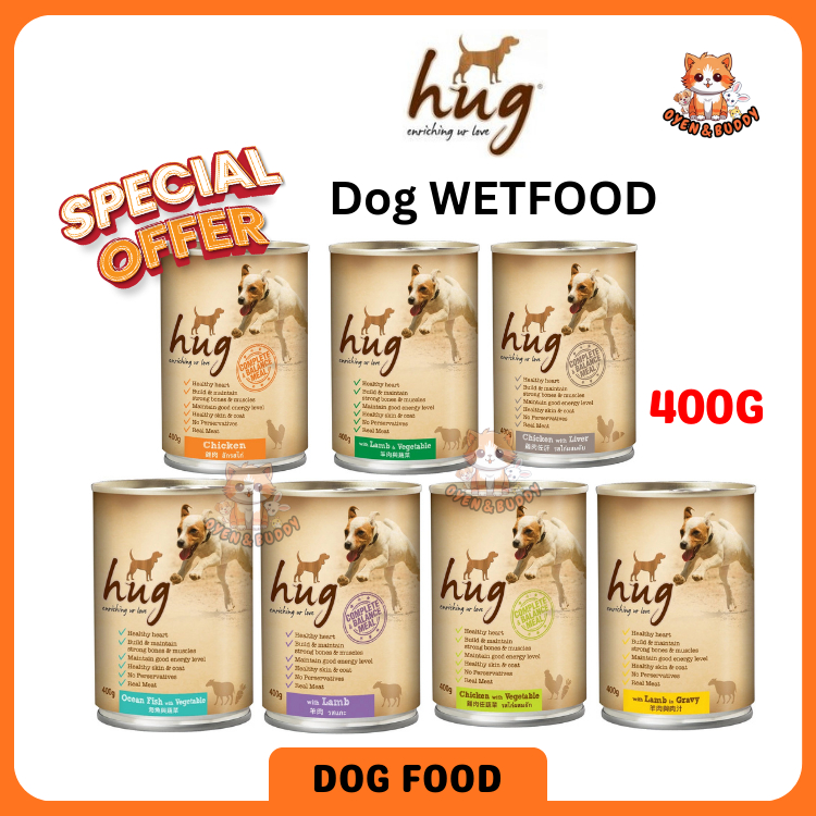 Hug Dog Canned Food 400g Dog Wet Food High Nutrition Vitamin | Shopee ...