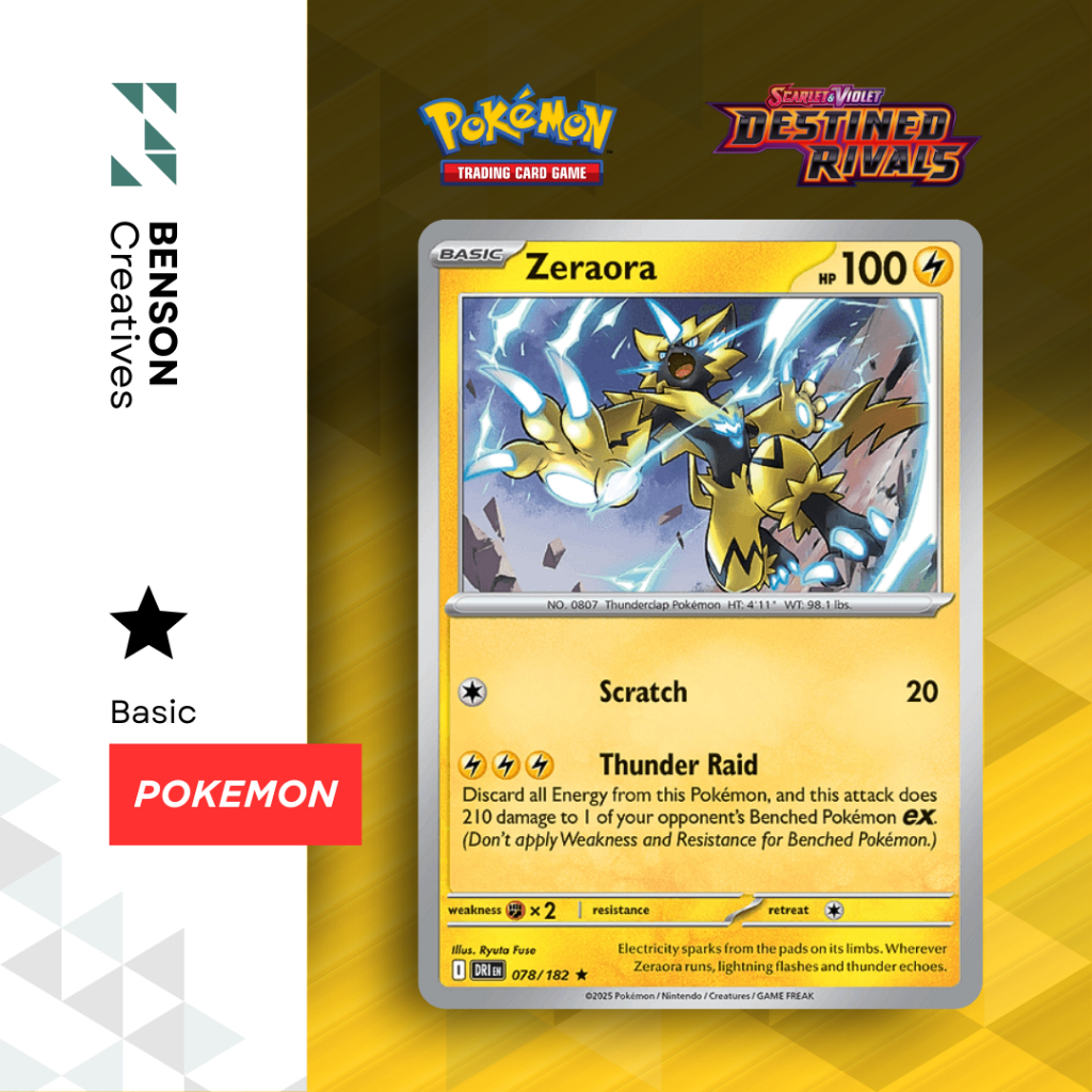 Zeraora | 078/182 [Destined Rivals] Pokémon TCG | Shopee Malaysia