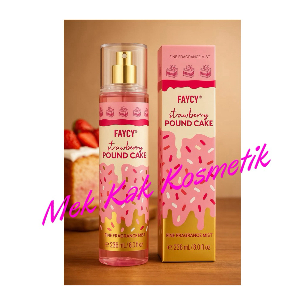FAYCY BEAUTY BODY MIST STRAWBERRY POUND CAKE | Shopee Malaysia