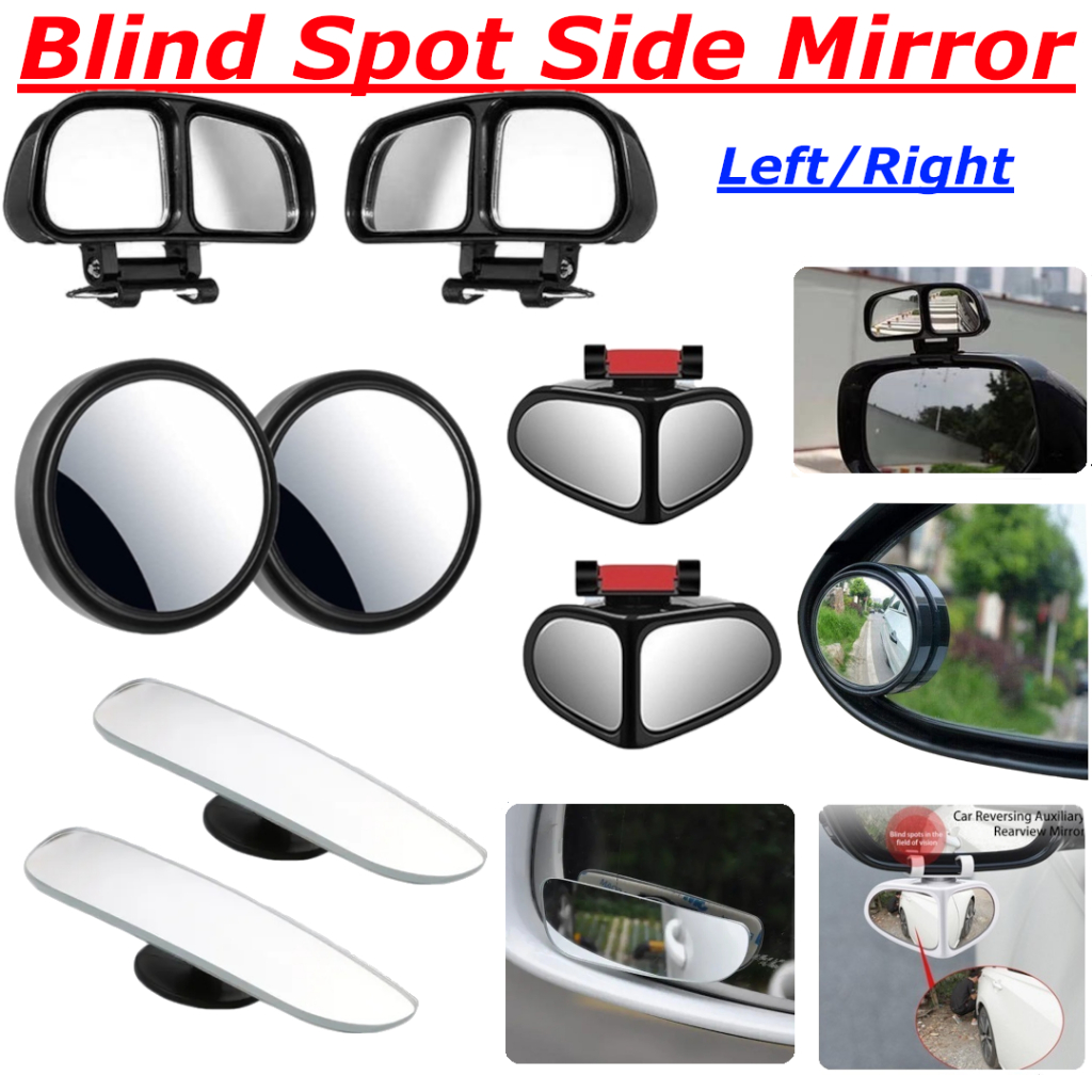 Car Blind Spot Rear View Mirror Reverse Parking 360° Rotation Glass ...