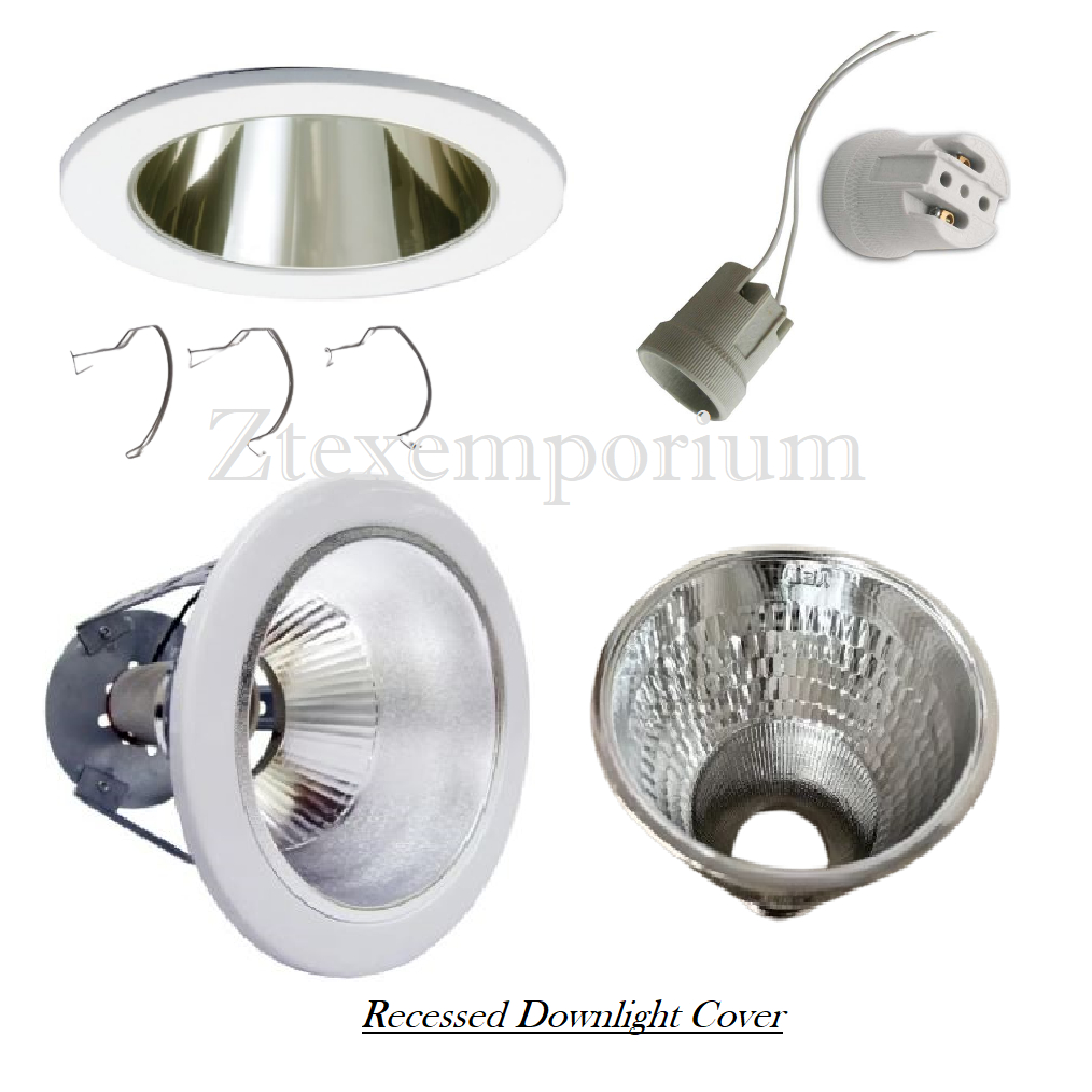 💡Ready Stock💡 4'' & 6'' Recessed Downlight Cover/White & Gold Color ...