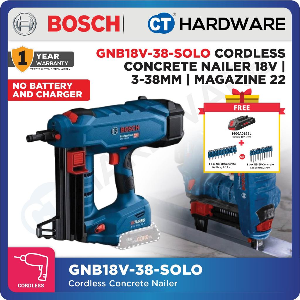 1000 Clous En Bande 38 Mm / 3mm – Compatible Bosch GNB18V PROFACTOR