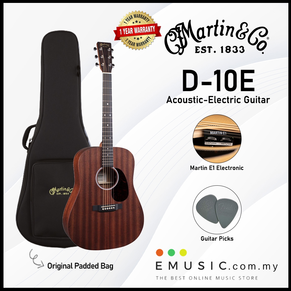 Martin & Co D-10E Sapele Dreadnought Full Solid Road Series Acoustic ...