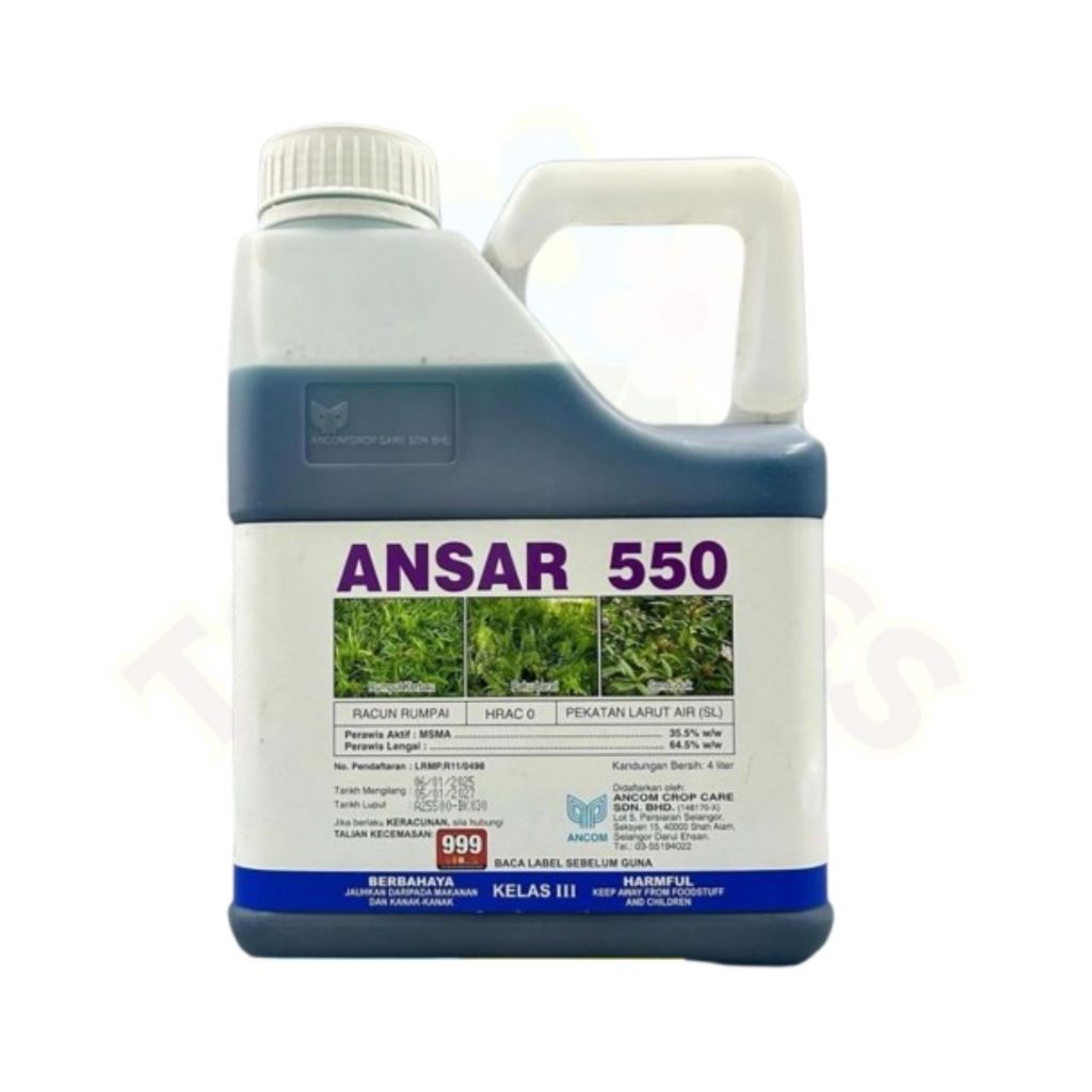4L Ansar 550 Ancom MSMA 35.5% Racun Rumput Rumpai Sentuh Contact ...