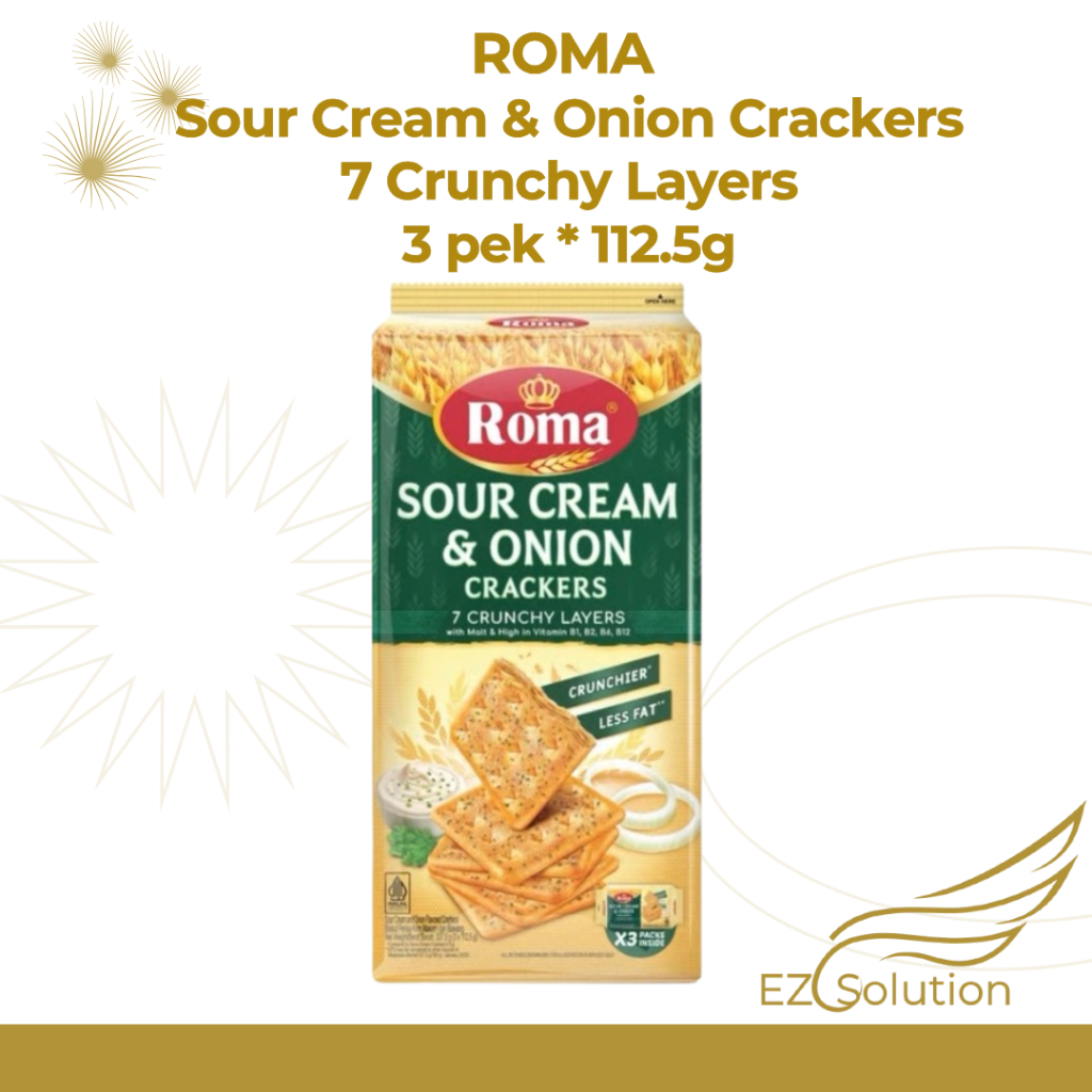 ROMA Biskut Masam Krim & Bawang 7 Lapisan Rangup | Sour Cream & Onion ...