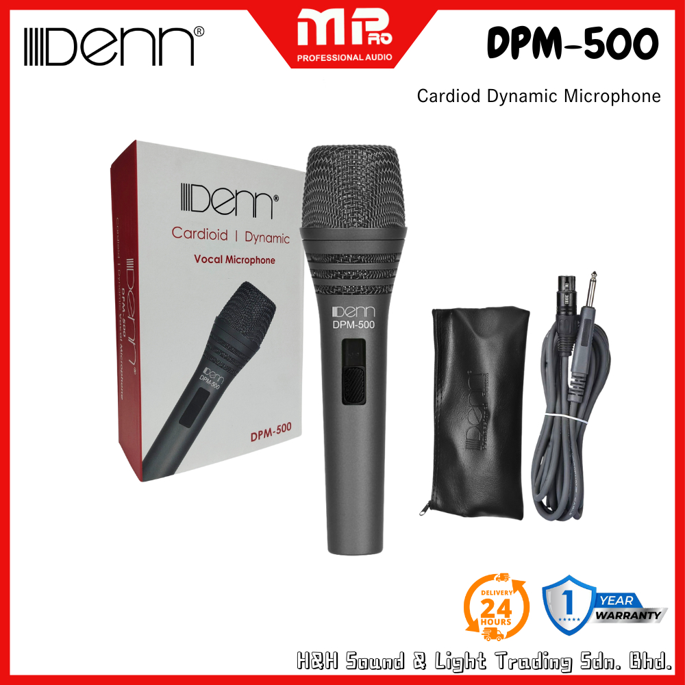 MPRO DENN DPM-500 Handheld Dynamic Vocal Wired Microphone Karaoke ...