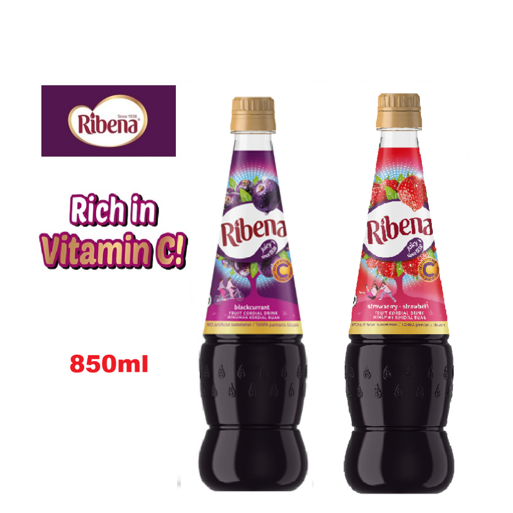 Ribena Blackcurrant Fruit Juice Drinks - Original Blackcurrent ...