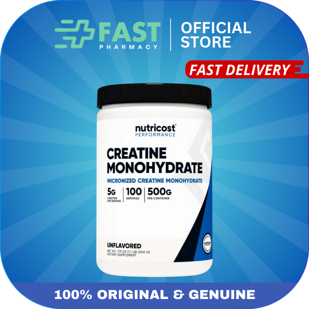 Nutricost Creatine Monohydrate Unflavored 500g | Shopee Malaysia