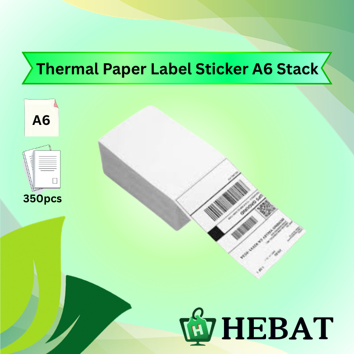 Thermal Paper Label Sticker Airway Bill Thermal Label A6 (4X6) (350 PCS ...