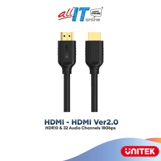 Unitek HDMI - HDMI Ver2.0 (4k/60hz) HDR10 & 32 Audio Channels 18Gbps Cable