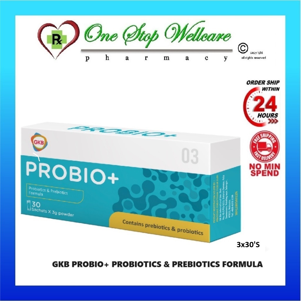 GKB PROBIO+ PROBIOTICS & PREBIOTICS FORMULA 30'S / 3X30'S (EXP:11/2027 ...